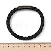 Ion Plating(IP) Braided Microfiber Leather Cord Bracelets for Men BJEW-Z081-13EB-02-5