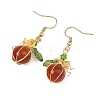 Thanksgiving Day and Halloween Theme Glass & Acrylic Beads Dangle Earrings EJEW-JE07526-4