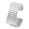 304 Stainless Steel Open Cuff Bangles for Women BJEW-Z086-02P-4