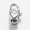 Tarnish Resistant Polished 316 Surgical Stainless Steel Lobster Claw Clasps STAS-Z013-05B-1