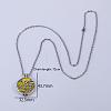 Alloy Heart Flower Hollow Diffuser Locket Pendant Necklaces with Yellow Plush Aromatherapy Pad Inside KF6005-4