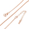 Brass Link Chain Necklaces for Women NJEW-D302-13RG-2