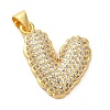 Mother's Day Brass Micro Pave Clear Cubic Zirconia Pendants FIND-Z041-20B-1