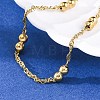 304 Stainless Steel Rope Chain Bracelets for Women BJEW-C094-03G-3