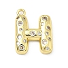 Brass Micro Pave Clear Cubic Zirconia Pendants KK-I476-02G-H-1