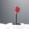 Natural Strawberry Quartz Lamp with Metal Holder Ornament PW-WG598C7-03-1