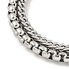 Tarnish Resistant 201 Stainless Steel Multi-Strand Chains Bracelets BJEW-F473-05P-02-2