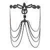1Pc Brass Rhinestone Multilayer Tassel Masquerade Masks AJEW-FH0009-03-1