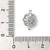 Brass Pave Clear Cubic Zirconia Connector Charms X-KK-G503-32P-3