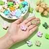 30Pcs 15 Colors Food Grade Eco-Friendly Silicone Beads SIL-CJ0001-09-4
