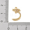 Rack Plating Brass Micro Pave Clear Cubic Zirconia Pendants KK-A224-03A-G-3