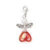 ABS Plastic Imitation Pearl & Transparent Acrylic Pendants Decorations HJEW-JM03603-01-4