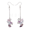 Natural Fluorite Chips Beaded Jewelry Set SJEW-JS01231-02-6