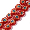 Handmade Millefiori Lampwork Beads Strands LAMP-G164-04-2