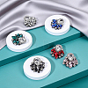 12Pcs 6 Colors Glass Rhinestone Embroidery Sew on Ornament Accessories PATC-PH0001-82-4