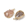 Natural Sunstone Faceted Pendants G-K347-05G-08-2