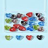 24Pcs 5 Colors Luminous Handmade Gold Sand Lampwork Beads FOIL-FS0001-02-8