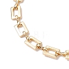 Brass Rectangle Link Chain Bracelets for Women Men BJEW-JB11458-01-3