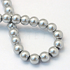 Baking Painted Pearlized Glass Pearl Round Bead Strands X-HY-Q330-8mm-34-4