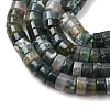 Natural Moss Agate Beads Strands G-M420-A14-01-3