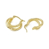 Rack Plating Brass Double Line Twist Rope Hoop Earrings for Women EJEW-F294-11G-1