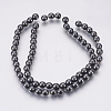 Electroplate Non-Magnetic Synthetic Hematite Beads Strands G-F585-C-6mm-3