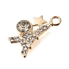 Alloy Rhinestone Pendants FIND-E049-09KCG-2