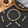 8Pcs 2 Colors Brass Micro Pave Clear Cubic Zirconia Fold Over Clasps KK-CJ0005-92-6