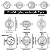 SUNNYCLUE 32Pcs 4 Styles Alloy Crystal Rhinestone Connector Charms FIND-SC0007-40-2