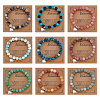 Gemstone Round Bead Bracelets BJEW-UN00039-1