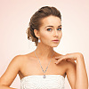 5 Sets 5 Styles Crystal Rhinestone Teardrop Dangle Stud Earrings & Pendant Lariat Necklace SJEW-AN0001-42-4