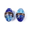 Luminous Handmade Gold Sand Lampwork Beads FOIL-N035-01A-1