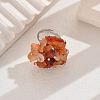 Natural Carnelian Chips Adjustable Women's Ring GO1115-1-1