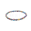 Synthetic Non-magnetic Hematite Oval Hexagonal Column Beaded Stretch Anklets FS-WG276A6-01-5