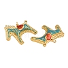 304 Stainless Steel Enamel Pendants SA-CBAF5D5-03G-2