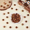 50Pcs Spray Painted Wood European Beads WOOD-PA0001-78A-3