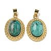 Natural Mixed Stone Oval Pendants G-B079-02G-2