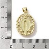 Brass Pave Shell Pendants KK-I708-16G-G-3