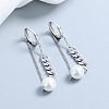 925 Sterling Silver Round with Curb Chain Hoop Earrings FS-WG0D558-01-3