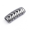 Hollow Retro 304 Stainless Steel Slide Charms/Slider Beads STAS-L243-021AS-1