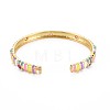 Stripe Enamel Cuff Bangle BJEW-S141-013-4