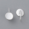 304 Stainless Steel Leverback Earring Settings LS-STAS-F191-03S-12mm-2