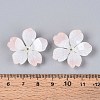 Flower Acrylic Bead Caps X-SACR-T017-51B-4