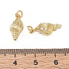 High Polished Ocean Brass Micro Pave Clear Cubic Zirconia Pendants CU-CBAF3CF-02J-01-3
