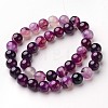 Natural Striped Agate/Banded Agate Beads Strands G-D845-01A-8mm-2