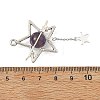 Natural Amethyst Pendants PALLOY-TA00444-03-3