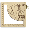 Wooden Square Frame Crochet Ruler DIY-WH0537-005-1