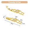 10Pcs 2 Colors Rack Plating Brass Micro Pave Clear Cubic Zirconia Watch Band Clasps ZIRC-DC0001-08-2