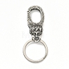 Tibetan Style 316 Surgical Stainless Steel Fittings with 304 Stainless Steel Key Ring FIND-Q101-04AS-1