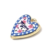 Printed Alloy Pendants ENAM-F160-07A-G-2